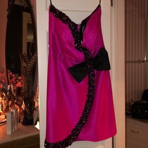 Strapless cocktail dress